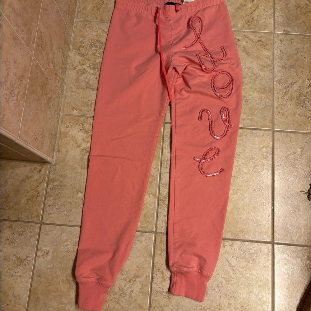Moschino Pink Swirl Design Leggings